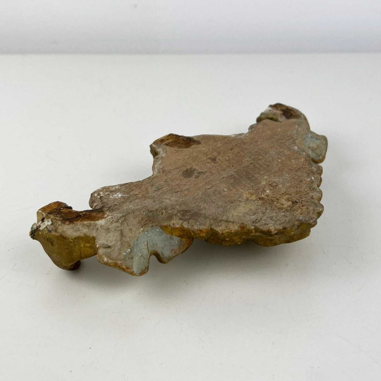 Small Antique Gilt Wood Carving Fragment, Architectural Salvage photo vintage