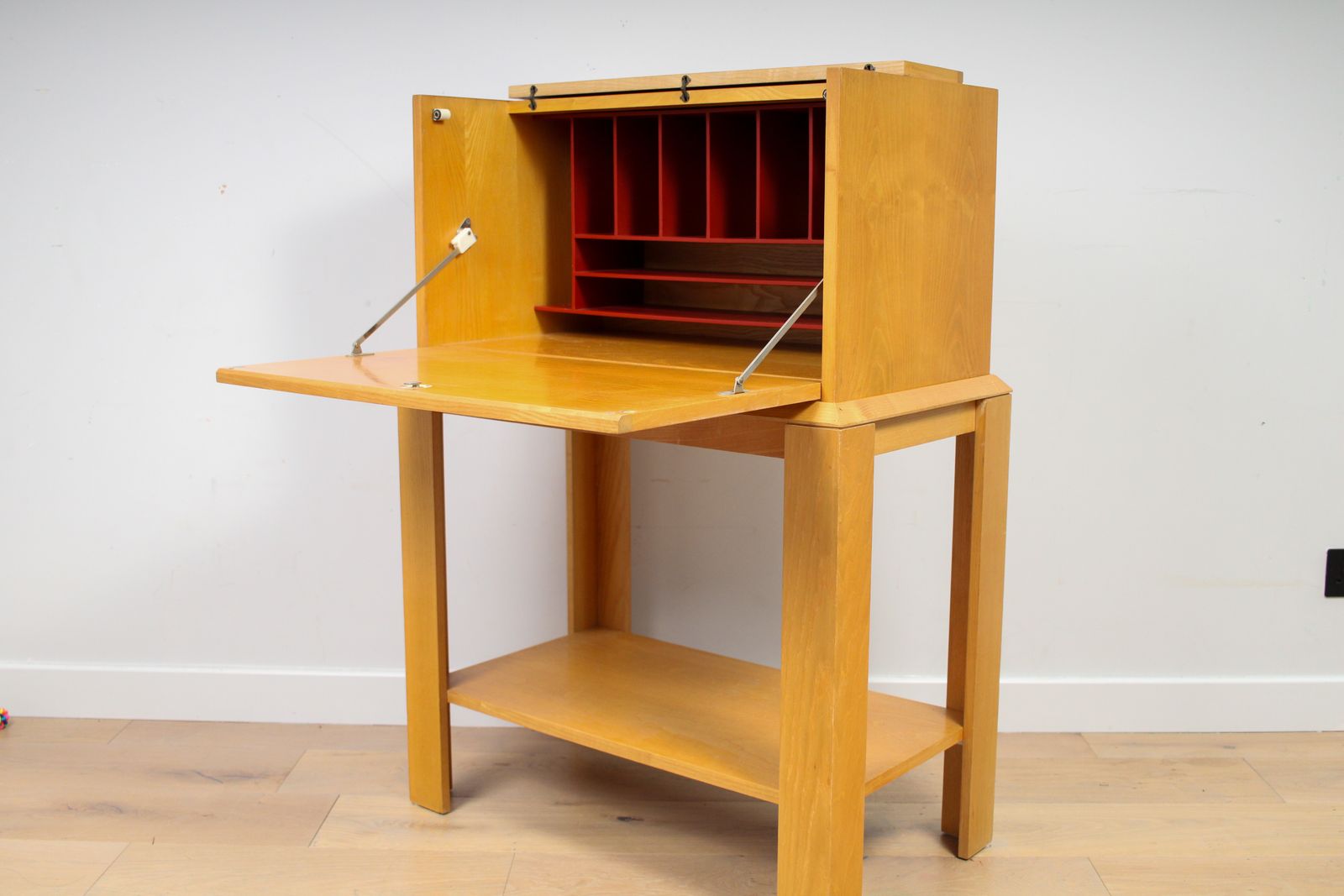 Vintage Mid Century Remploy Writing Desk/Bureau In Ash photo Furniture