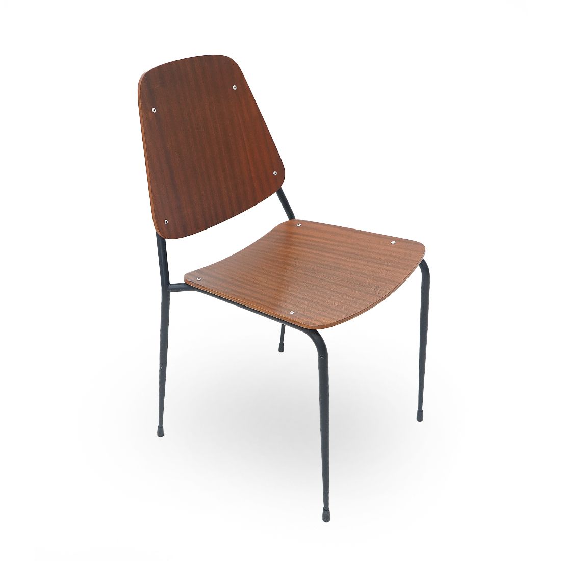 4 Chairs With Seat And Back In Curved Plywood, 1960s photo buy
