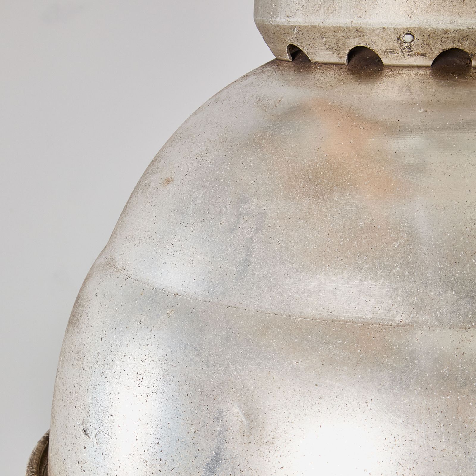 1960’s Large Industrial Spun Aluminium French Ceiling Pendant Lamps/Light Shades photo Lighting