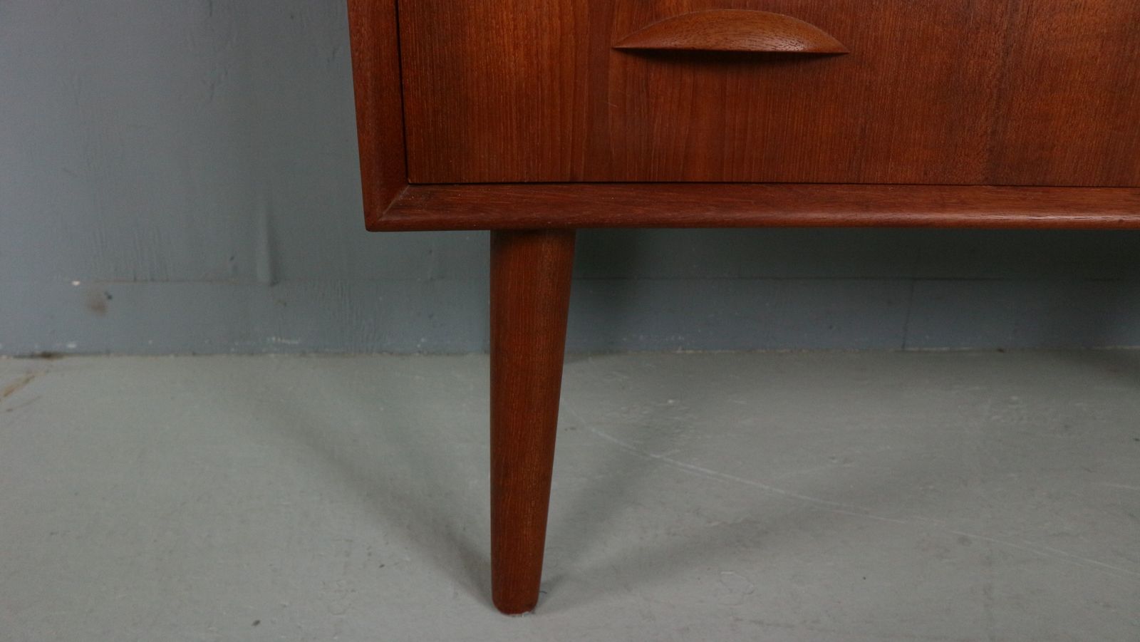 Furniture Mid Century Modern Danish Chest Of Six Drawers, Tallboy In Teak, Denmark, 1960 photo