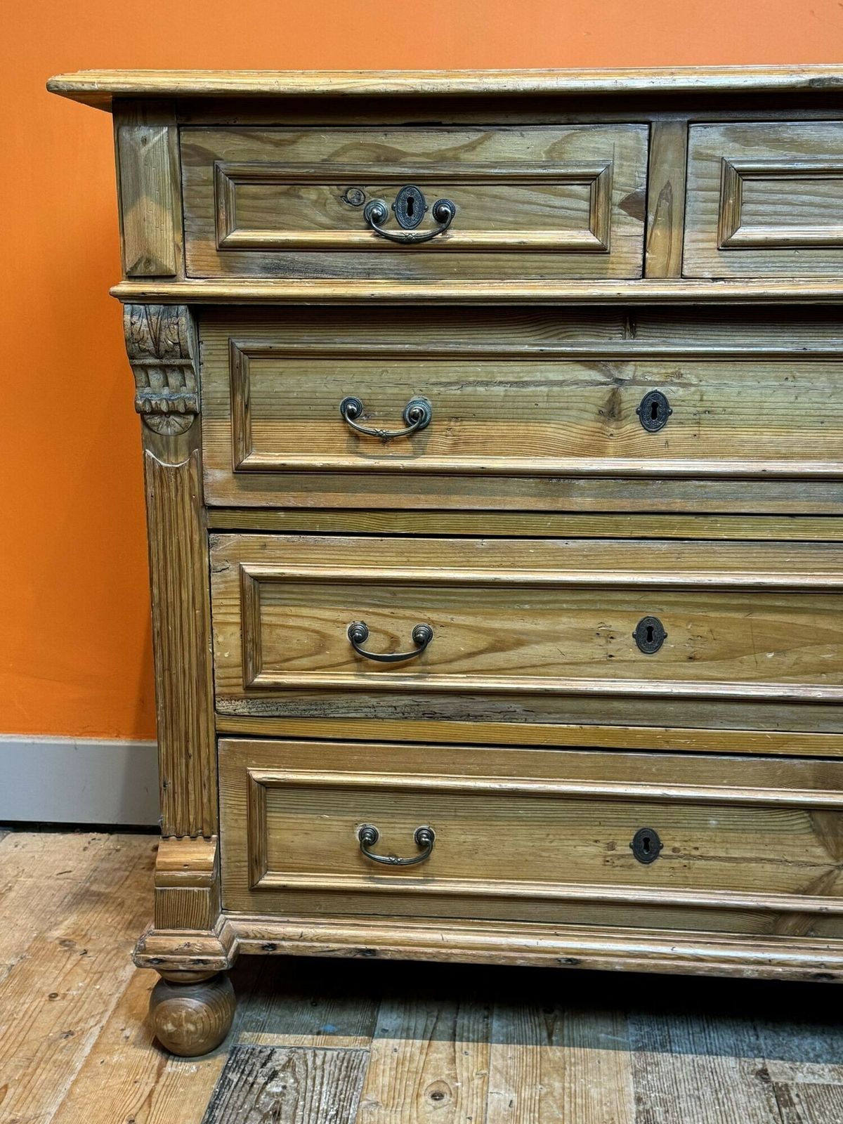 Antique North European Pine Chest Of Drawers photo Furniture