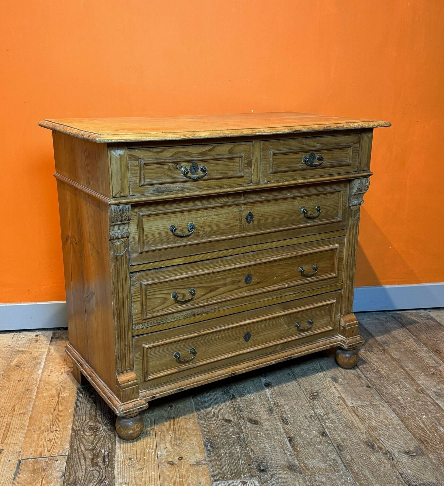 Antique North European Pine Chest Of Drawers photo 475.0
