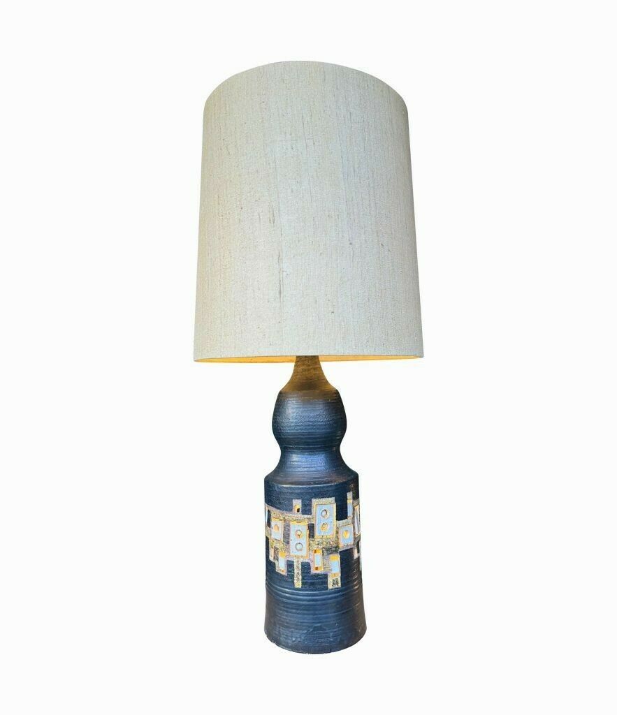 A Very Large 1960s Ceramic Lamp By French Ceramicist Georges Pelletier For Accolay Potteries