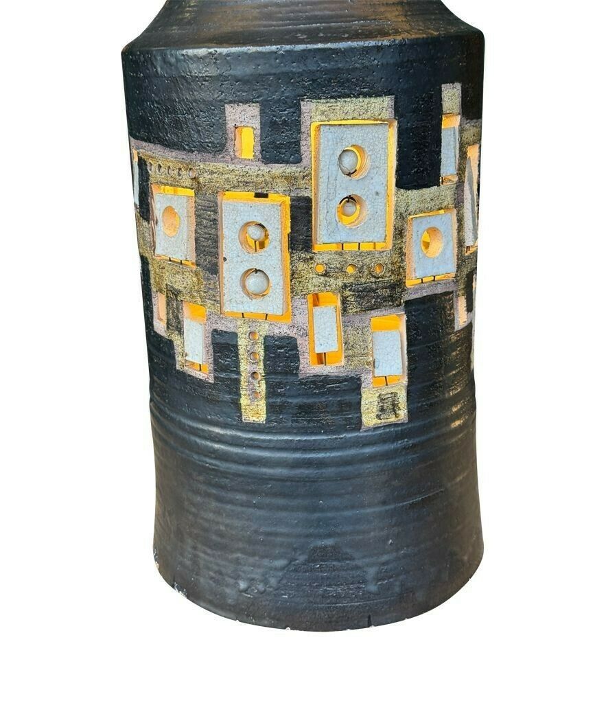 A Very Large 1960s Ceramic Lamp By French Ceramicist Georges Pelletier For Accolay Potteries photo 3550.0