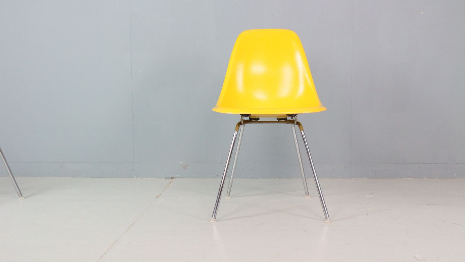 photo for sale Charles & Ray Eames Set Of 4 Yellow "La Fonda" Chairs For Herman Miller, 1960