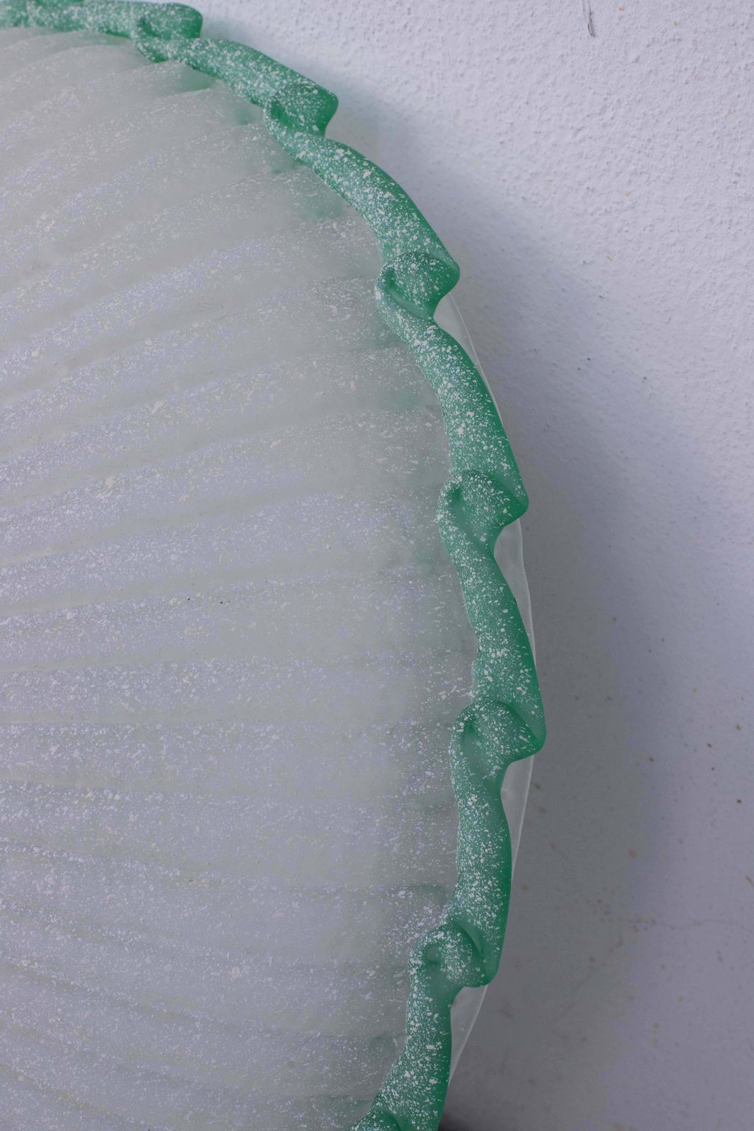 photo for sale Elegant Large Size Italian Green And Murano Glass Ceiling Flower