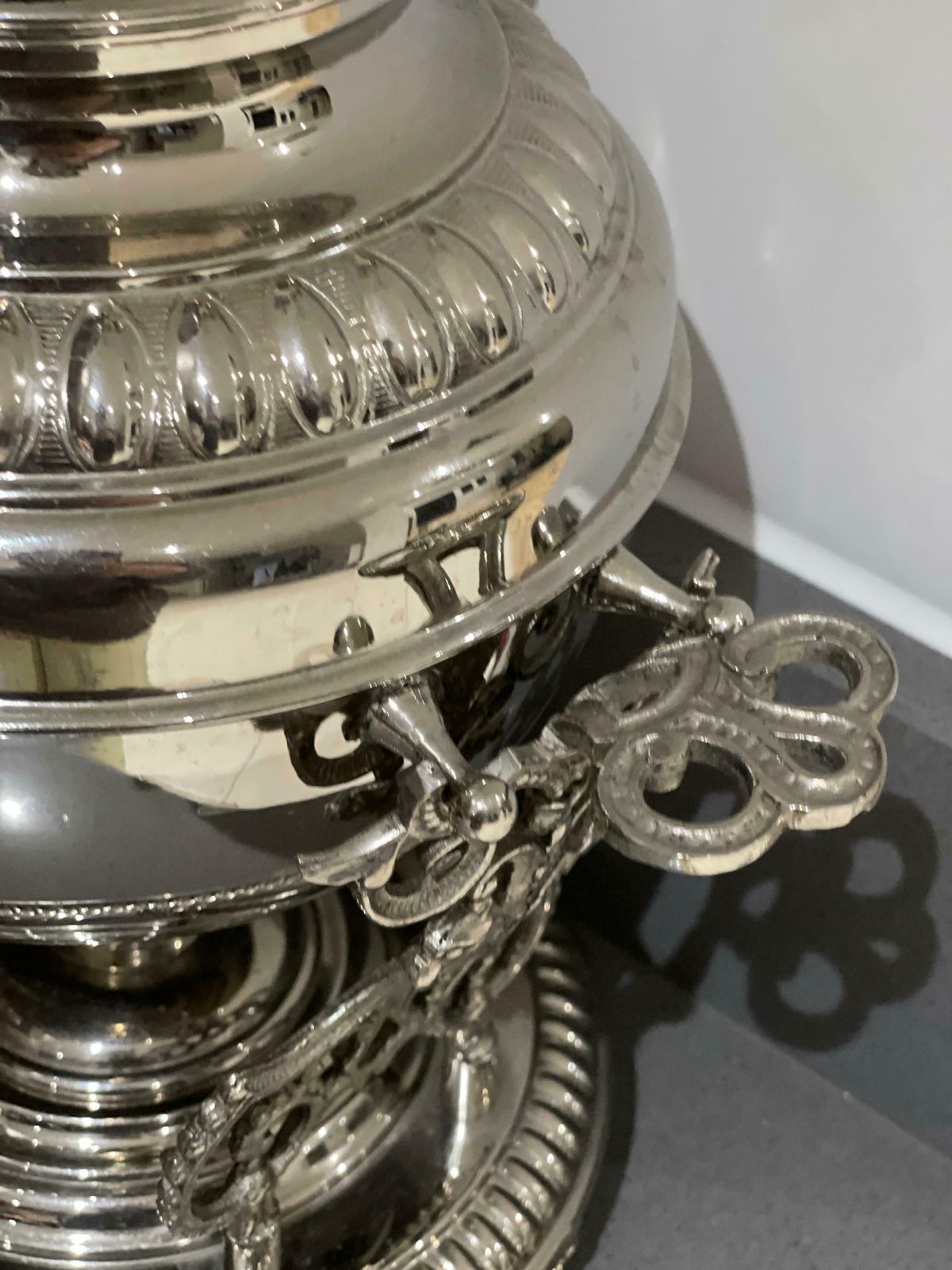 Silver Plated Tea Set, Exclusive Antique 3 Parts Kettle Coffee Pot, Warmer Set photo vintage
