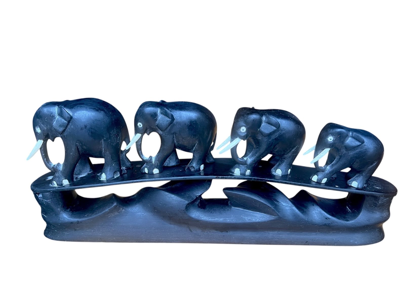 Art Deco Ebony Elephant Herd, 1920s photo furniture