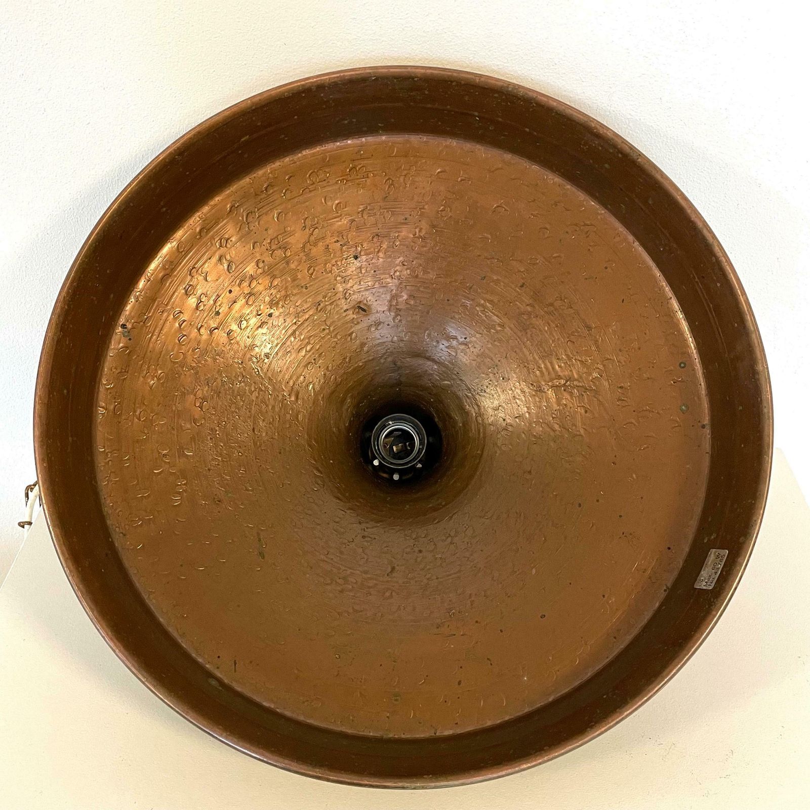 photo furniture Amazing Mid Century Modern Vintage Large Patinated Copper Ceiling Lamp With Chain Suspension And Beautiful Glow   Design By Lyskær Belysningamazing Mi