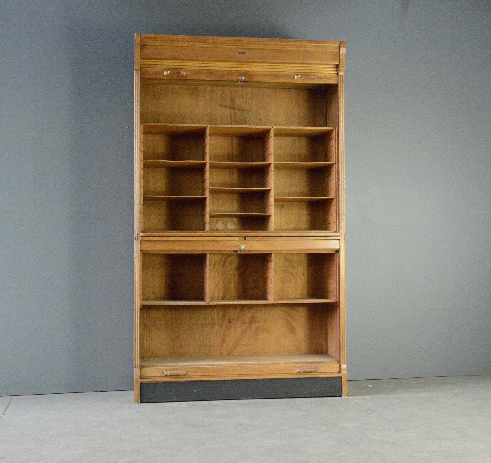 Furniture Soennecken Tambour Fronted Bookcase Circa 1920s photo