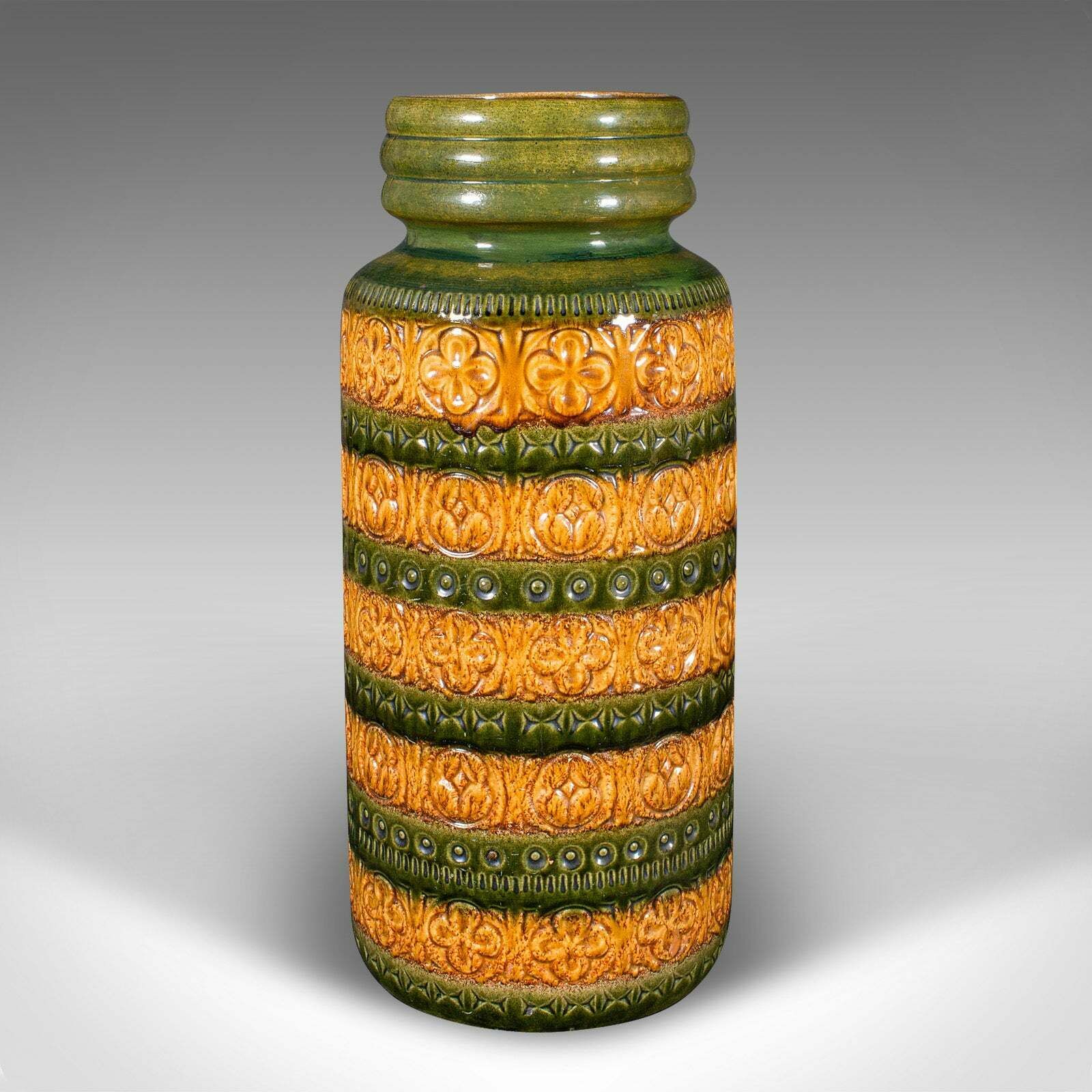 Tall Vintage Lava Stick Stand, German, Ceramic, Hall, Umbrella, Large Vase, 1970 photo for sale