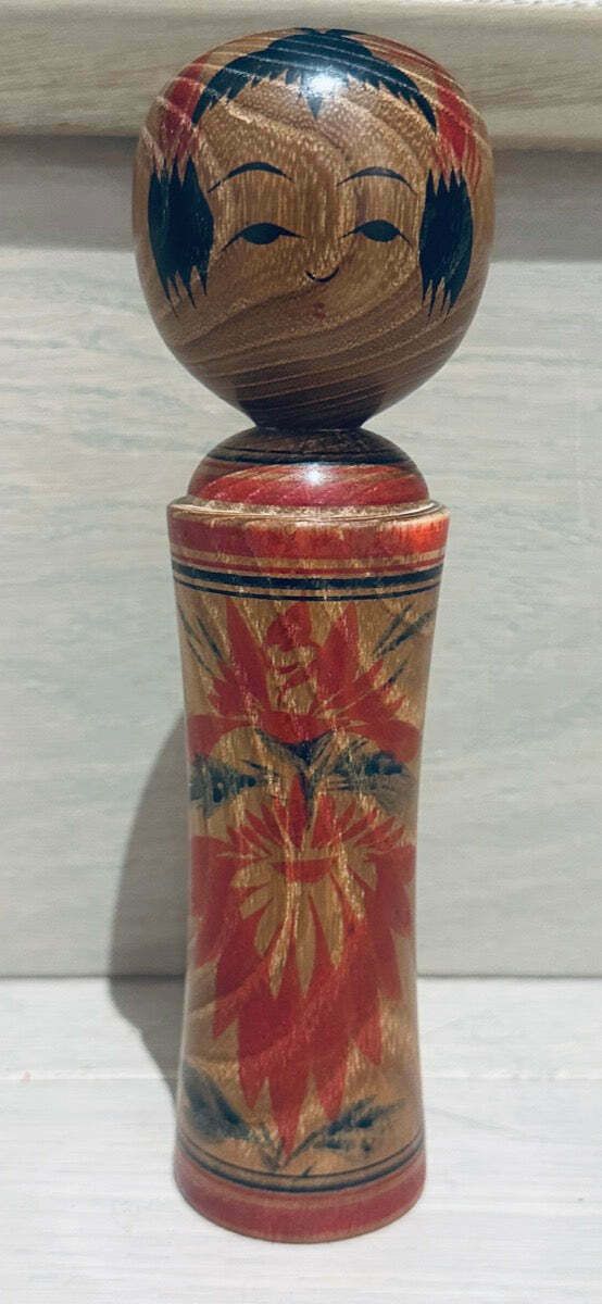 Small Vintage Grained Japanese Traditional Kokeshi Doll photo furniture