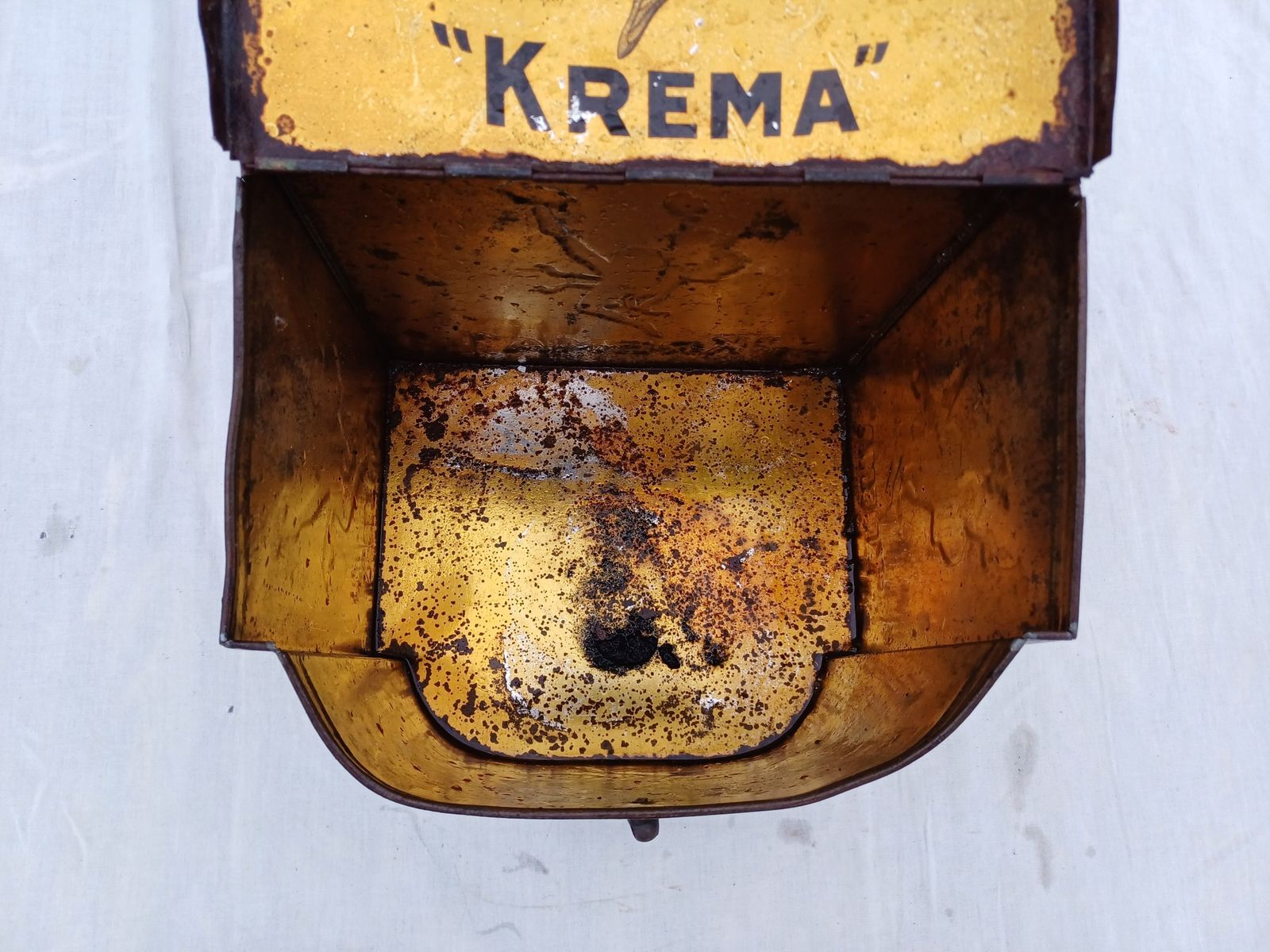 Old Box Of Kréma Candy, 1920s, Vintage photo furniture