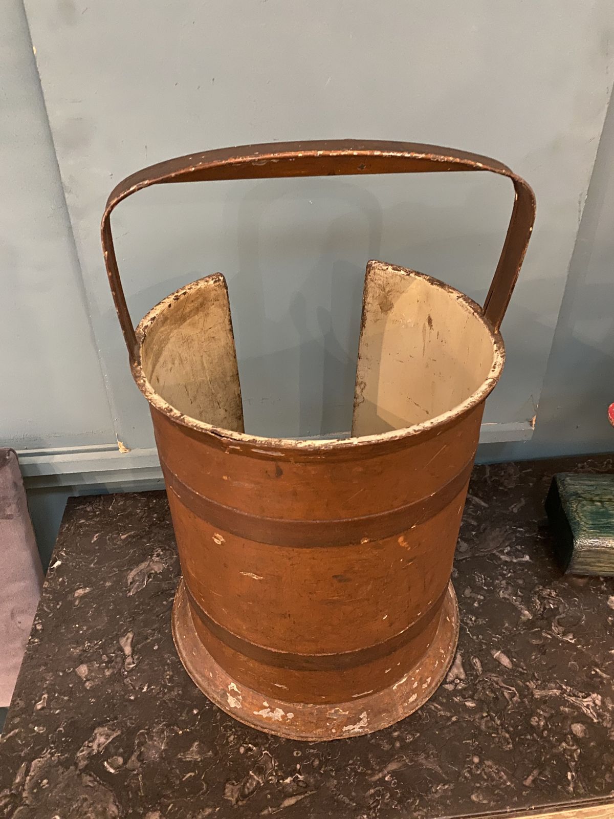 A Regency Toleware Campaign Plate Bucket Circa 1815