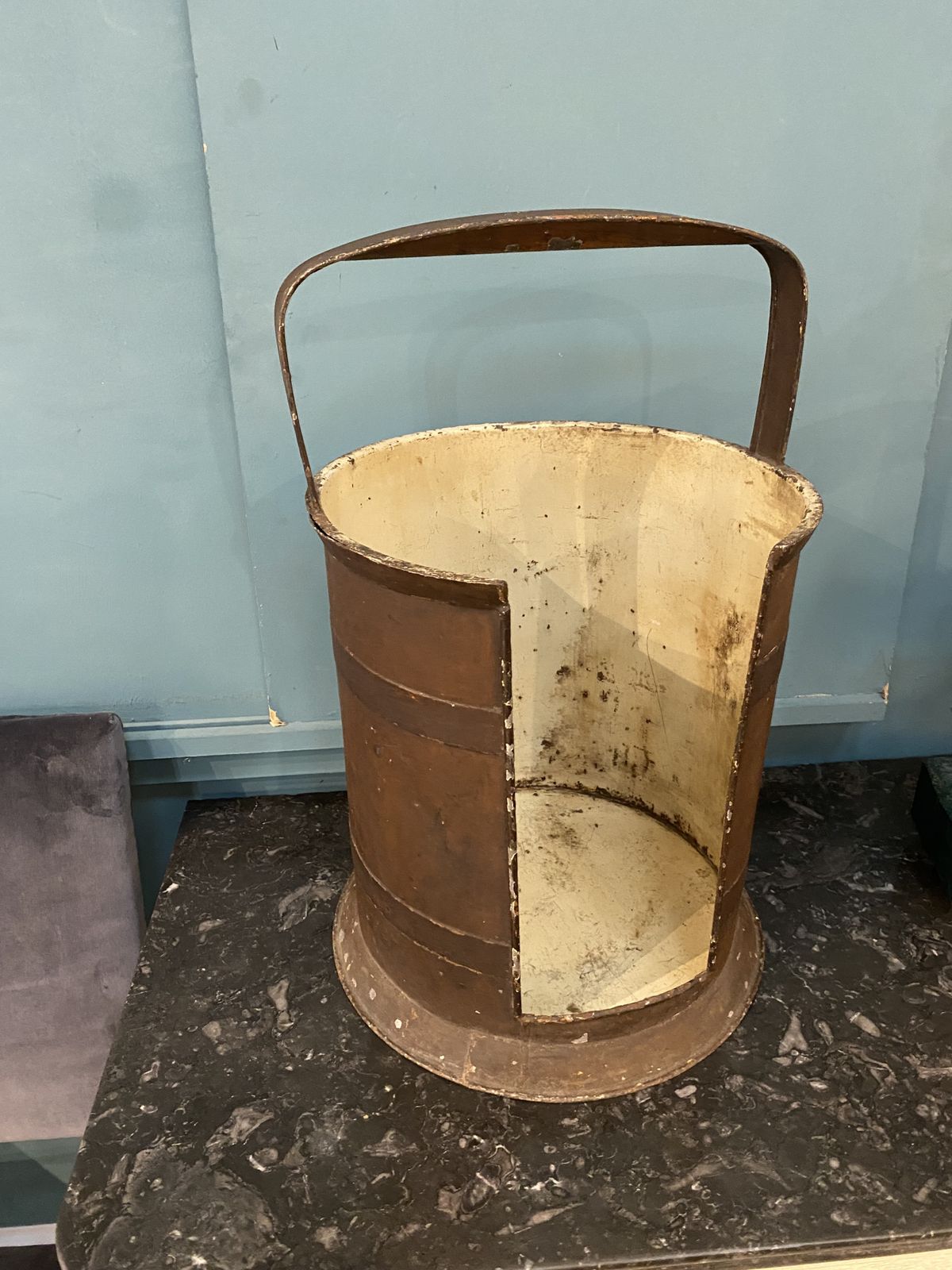 A Regency Toleware Campaign Plate Bucket Circa 1815 photo vinterior