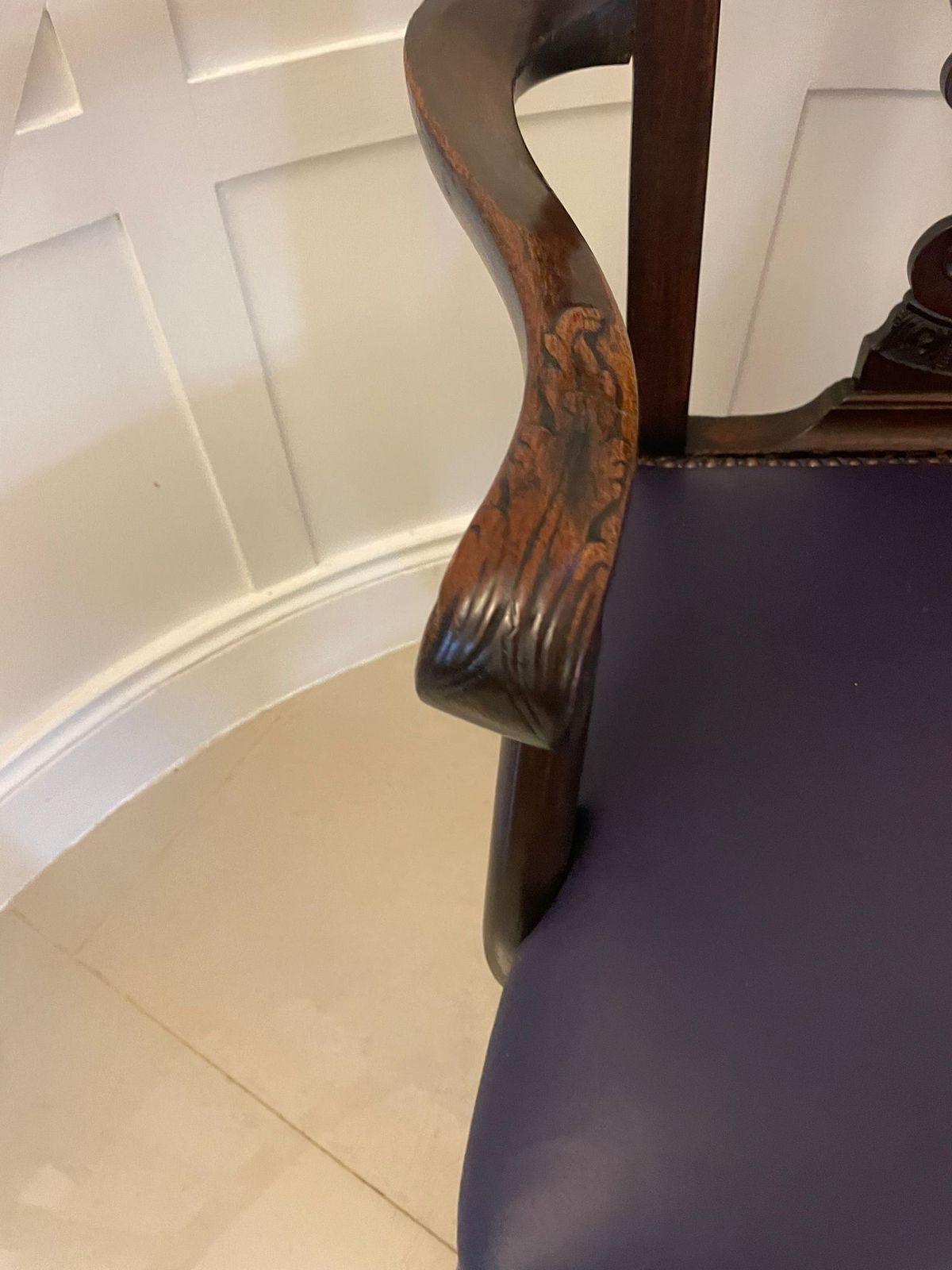 Outstanding Quality Set Of 8 Antique 19th Century Carved Mahogany Dining Chairs photo Furniture