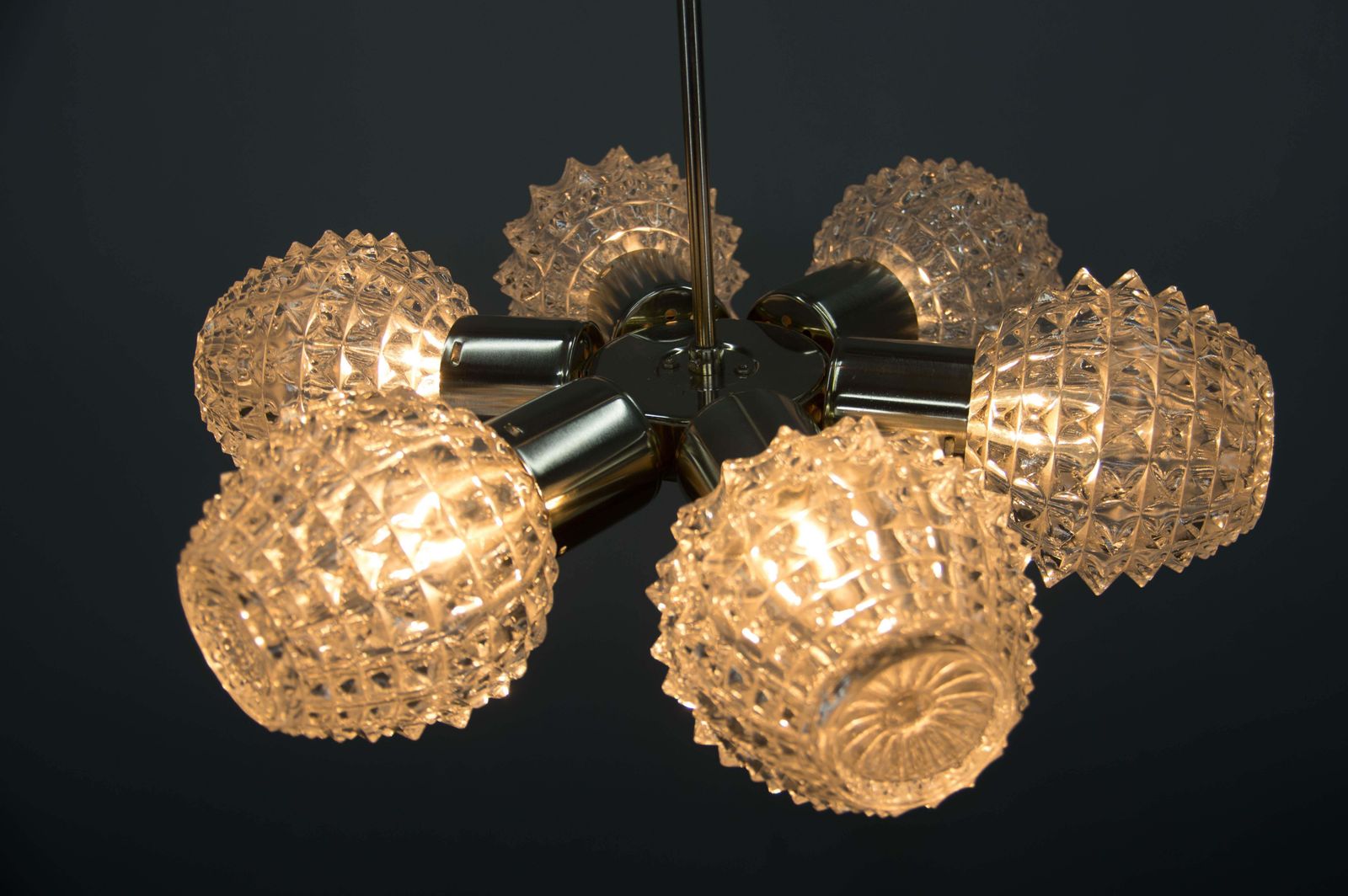 Mid Century Chandelier By Kamenicky Senov, 1970s photo Lighting