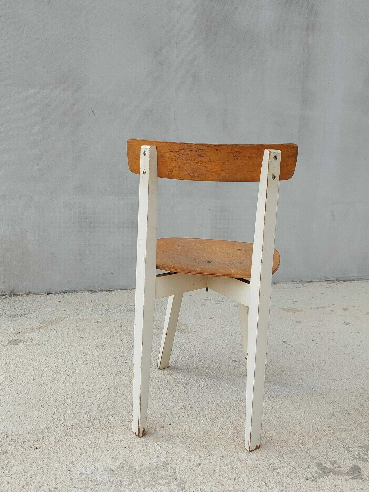 Mid Century Wooden Dining Chair / Retro Chair / Designer Chair / Niko Kralj For Marles/Vintage Rustic Design / Cross Base/Yugoslavia / 70's photo for sale