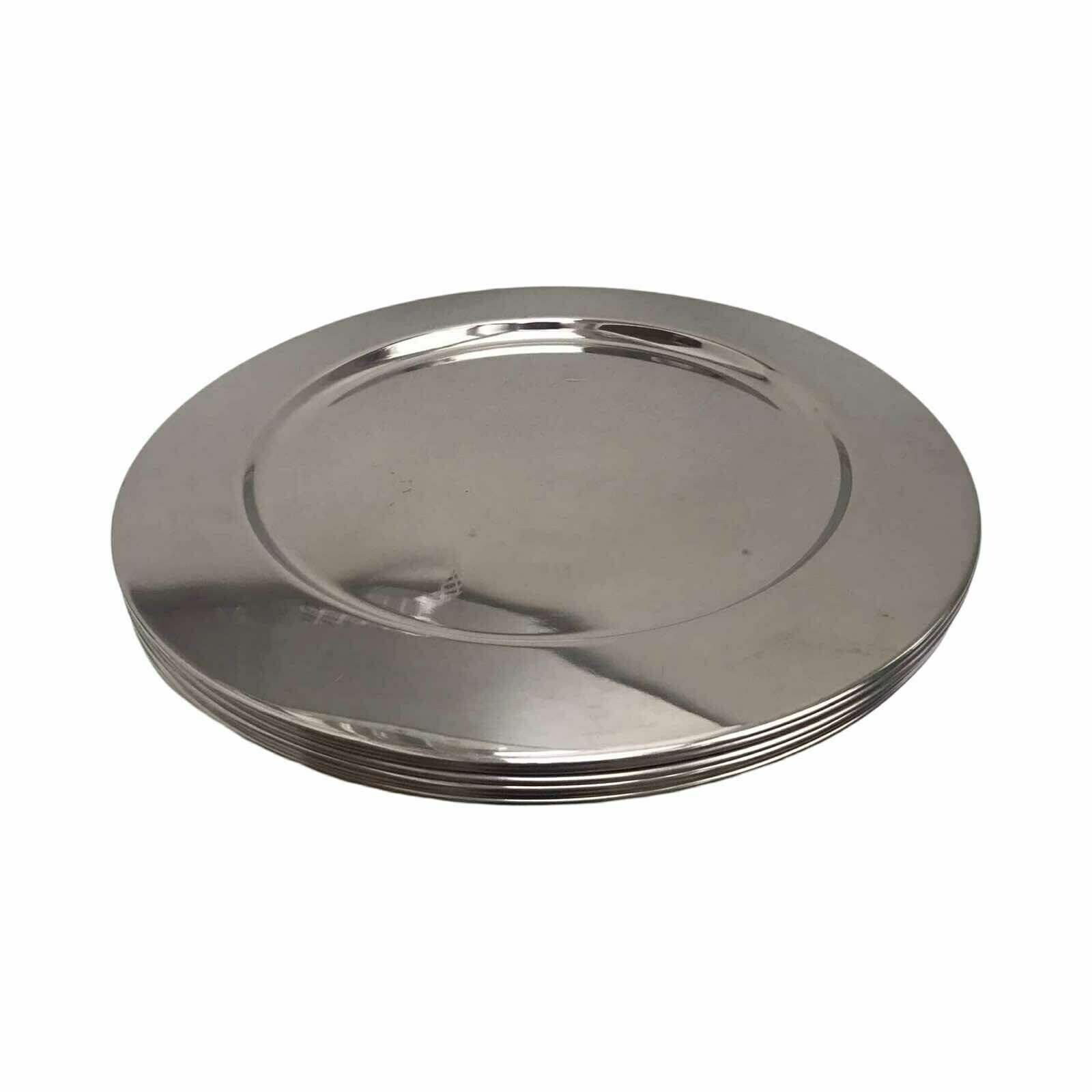 Chargers Metal Set 6 Under Plates Mid Century Italian Gift Wedding Dinner Sous Plat Set Octogonal Brandani Formal Dinner Holyday Table photo 312.0