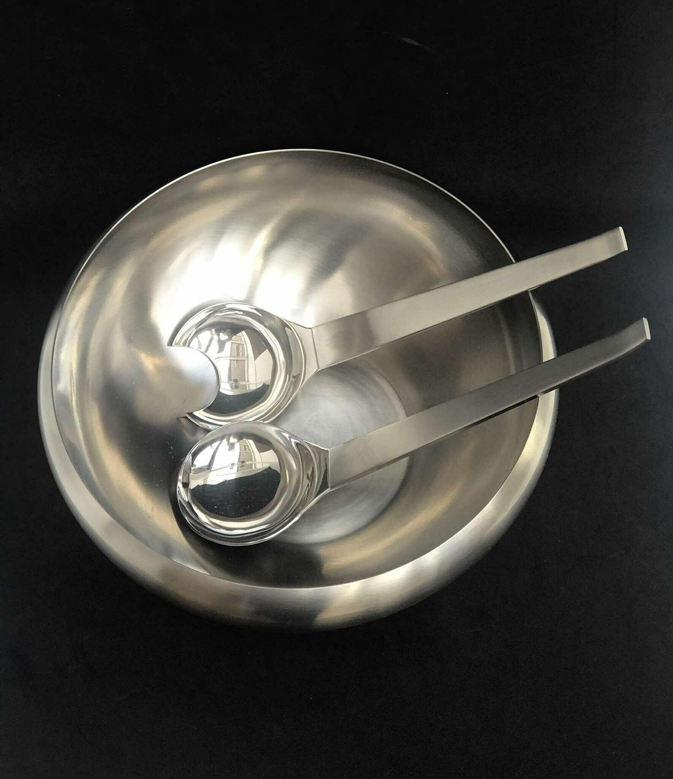 Salad Bowl And Serving Flatware Modernist Carl Auböck Design Morinox Amboss 50s Post Modern Lunik 2060 Modern Austrian Design Luxury Gift photo Home Decor