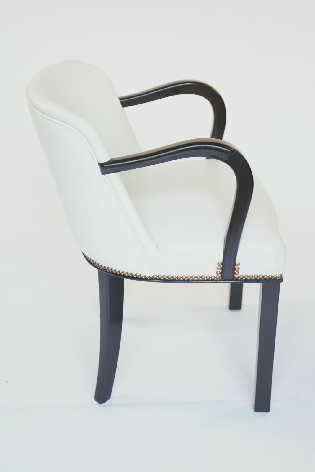 Art Deco Leather Desk Elbow Chair Circa 1930s photo for sale