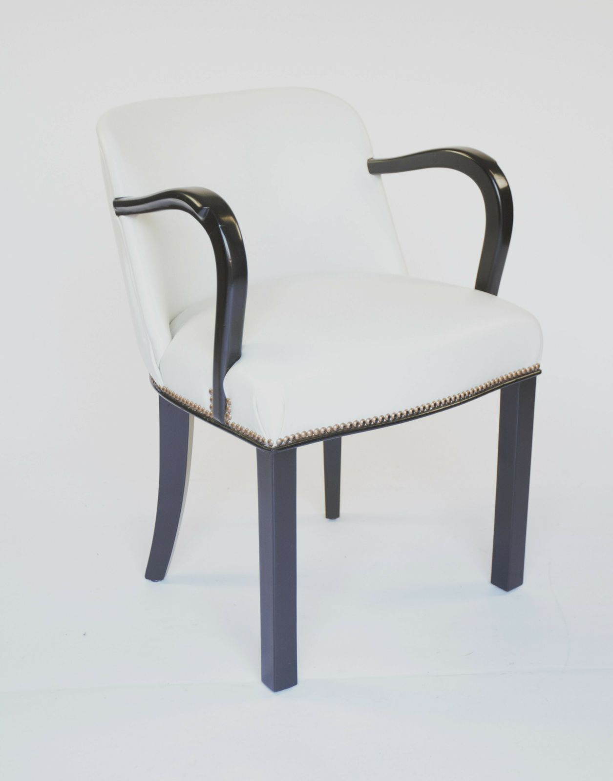Art Deco Leather Desk Elbow Chair Circa 1930s