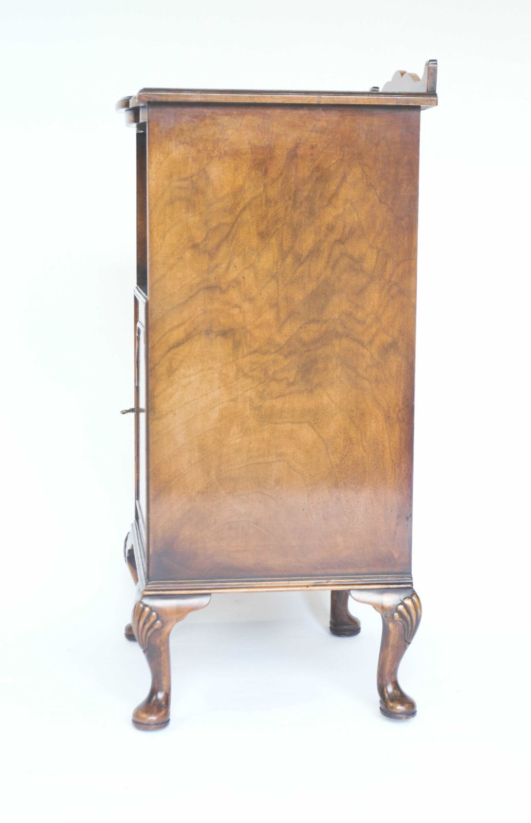 Walnut Queen Anne Style Bedside Table photo 230.0