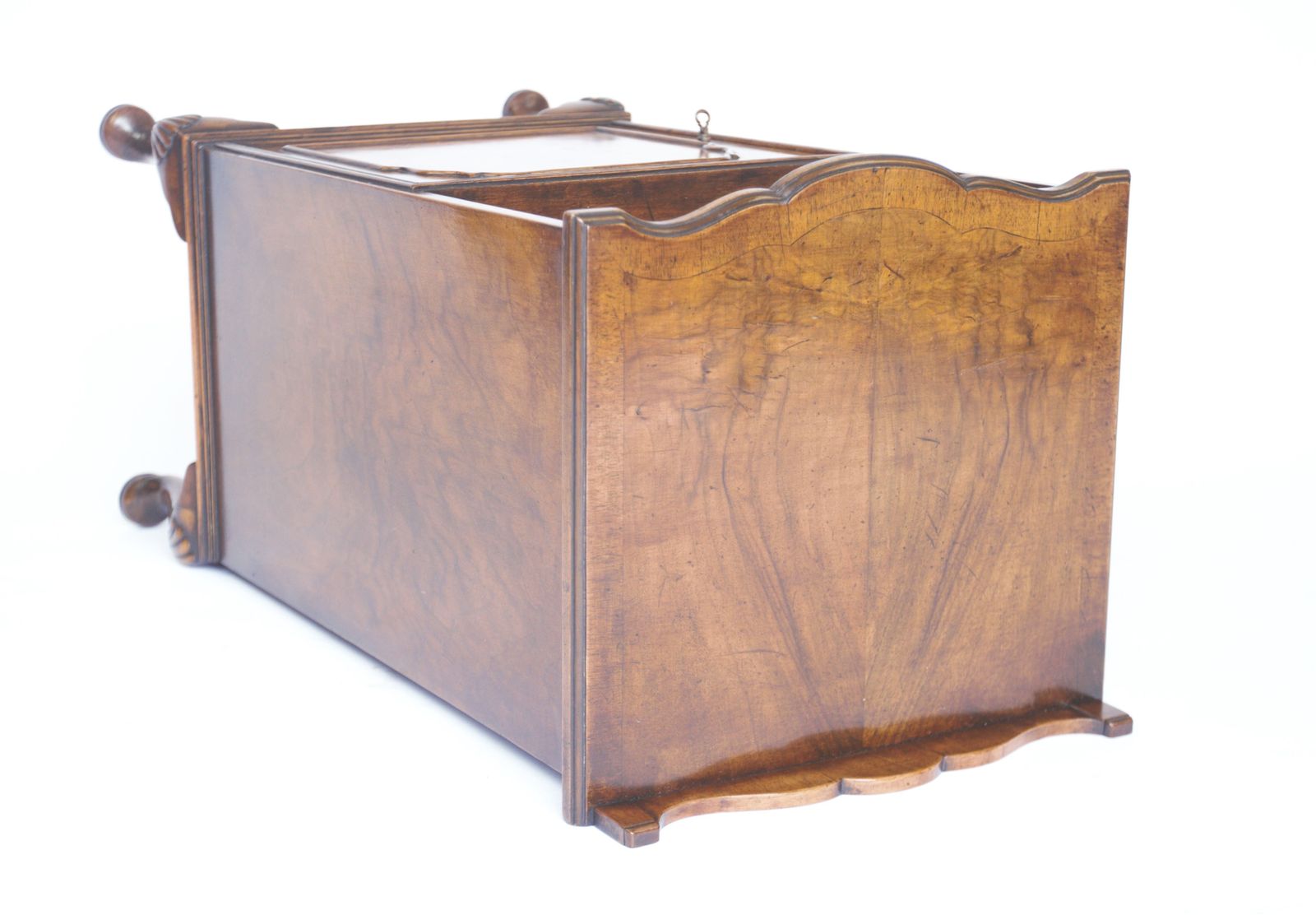 Walnut Queen Anne Style Bedside Table photo vinterior