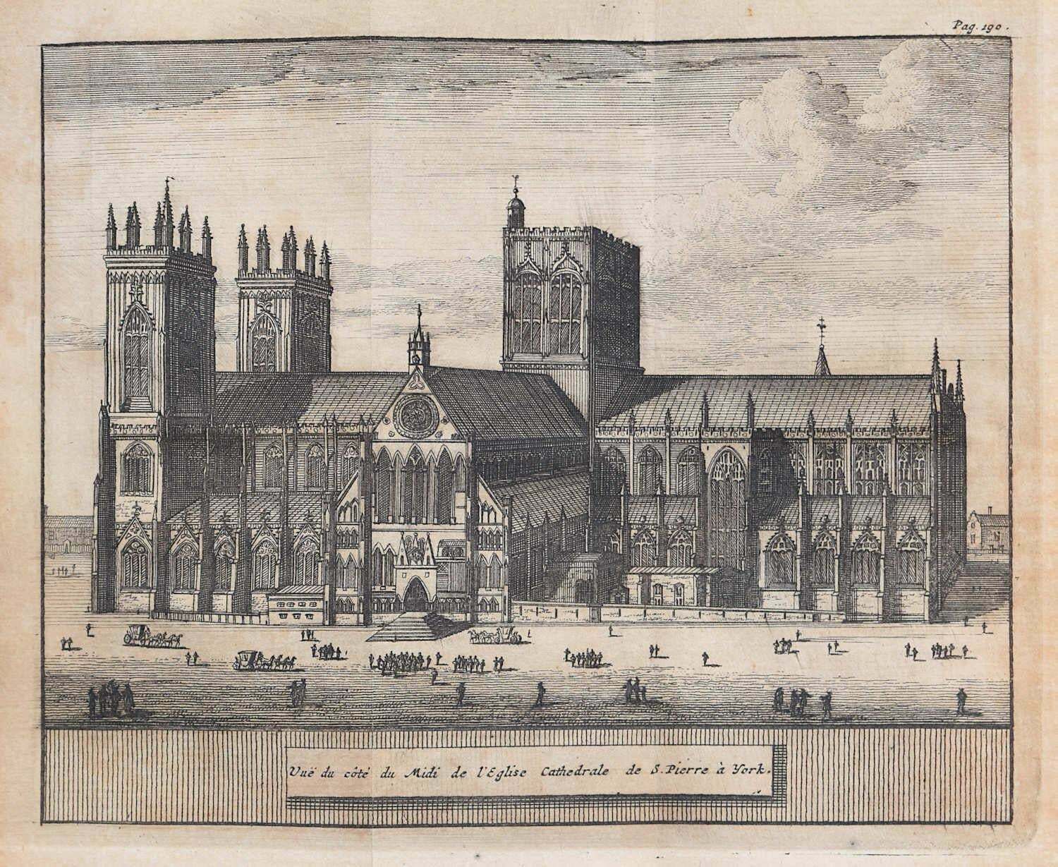 Pieter Van Der Aa, York Minster, Engraving Pieter Van Der Aa Probably After Johannes Kip1727