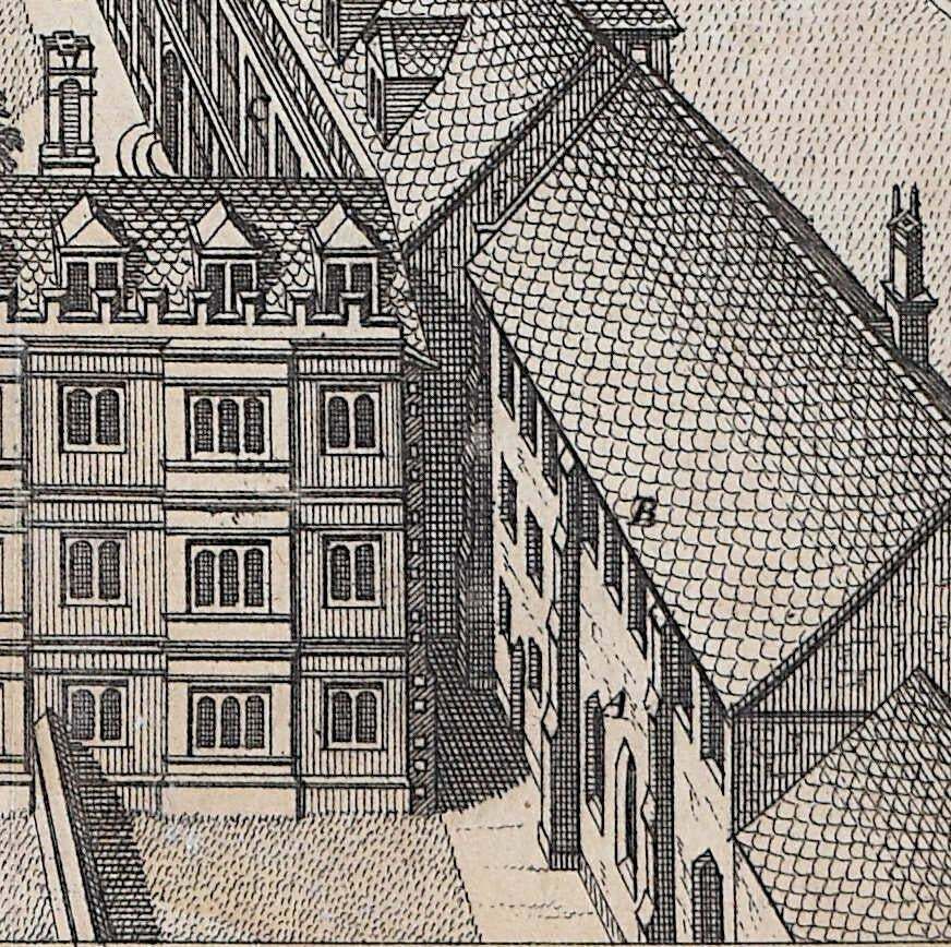 Pieter Van Der Aa, Clare College, Cambridge Engraving Pieter Van Der Aa After David Loggan 1727 photo Art