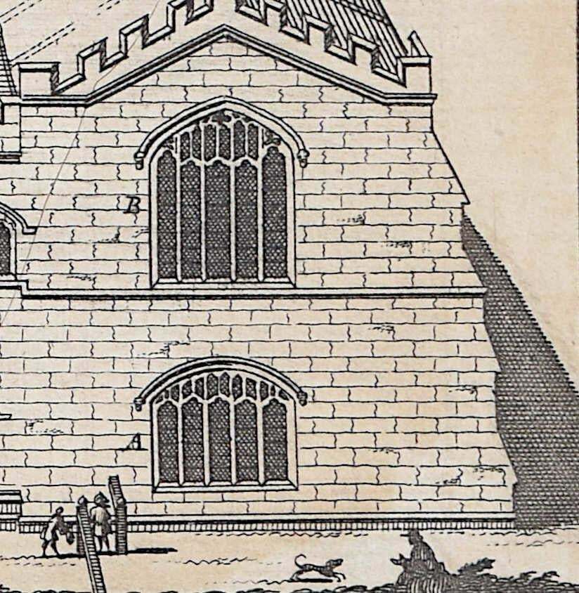Pieter Van Der Aa, Library View, Cambridge Engraving Pieter Van Der Aa After David Loggan 1727 photo Art