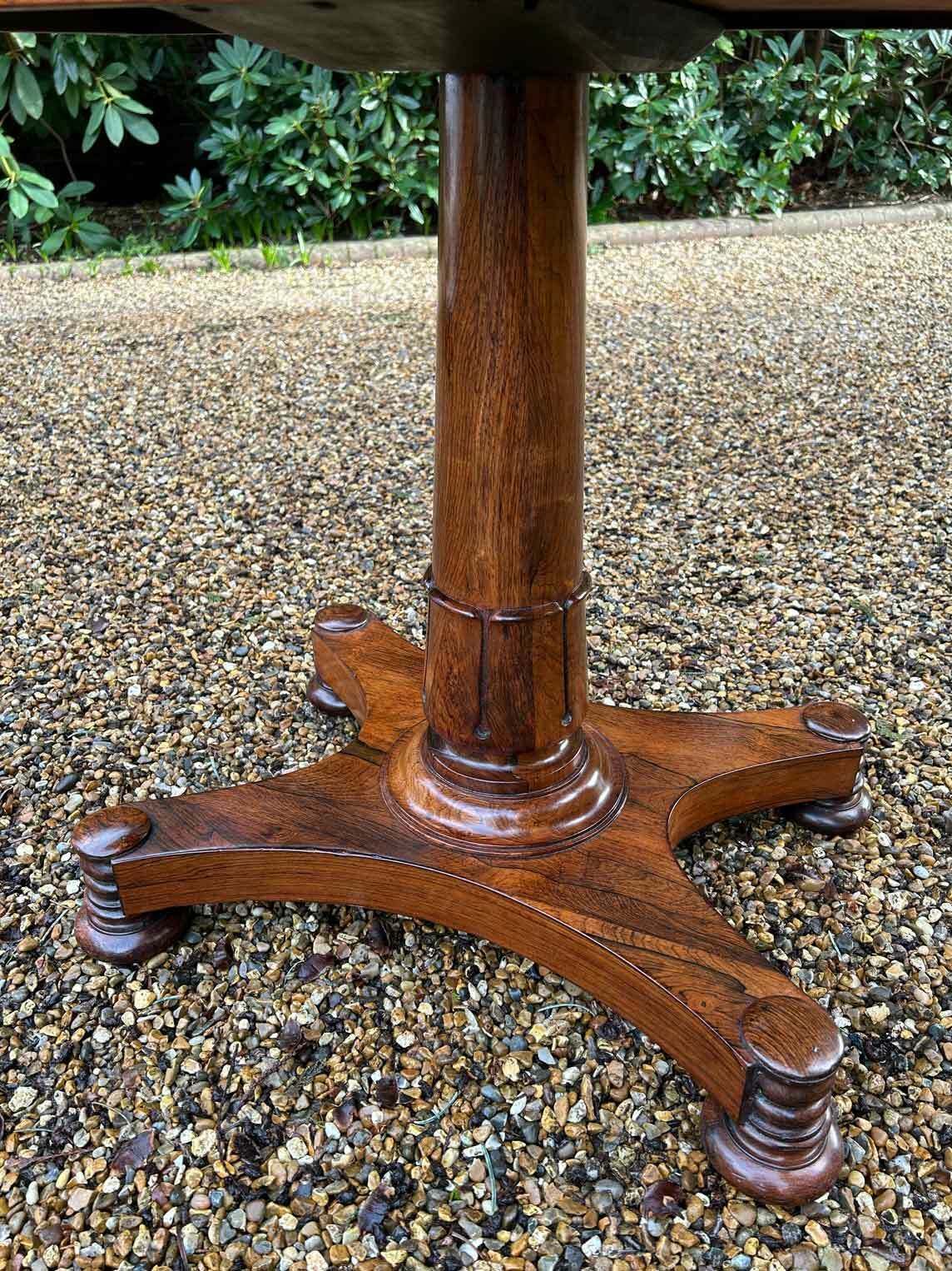 19th Century William IV Rosewood Card Table photo vintage