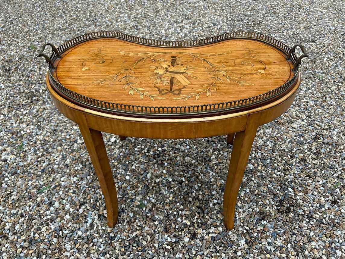 19th Century Inlaid Satinwood Tray On Stand photo 950.0