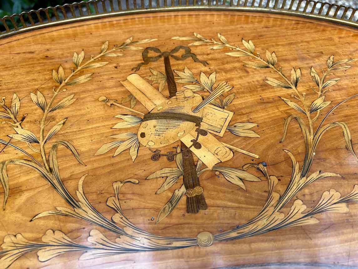 19th Century Inlaid Satinwood Tray On Stand photo vinterior