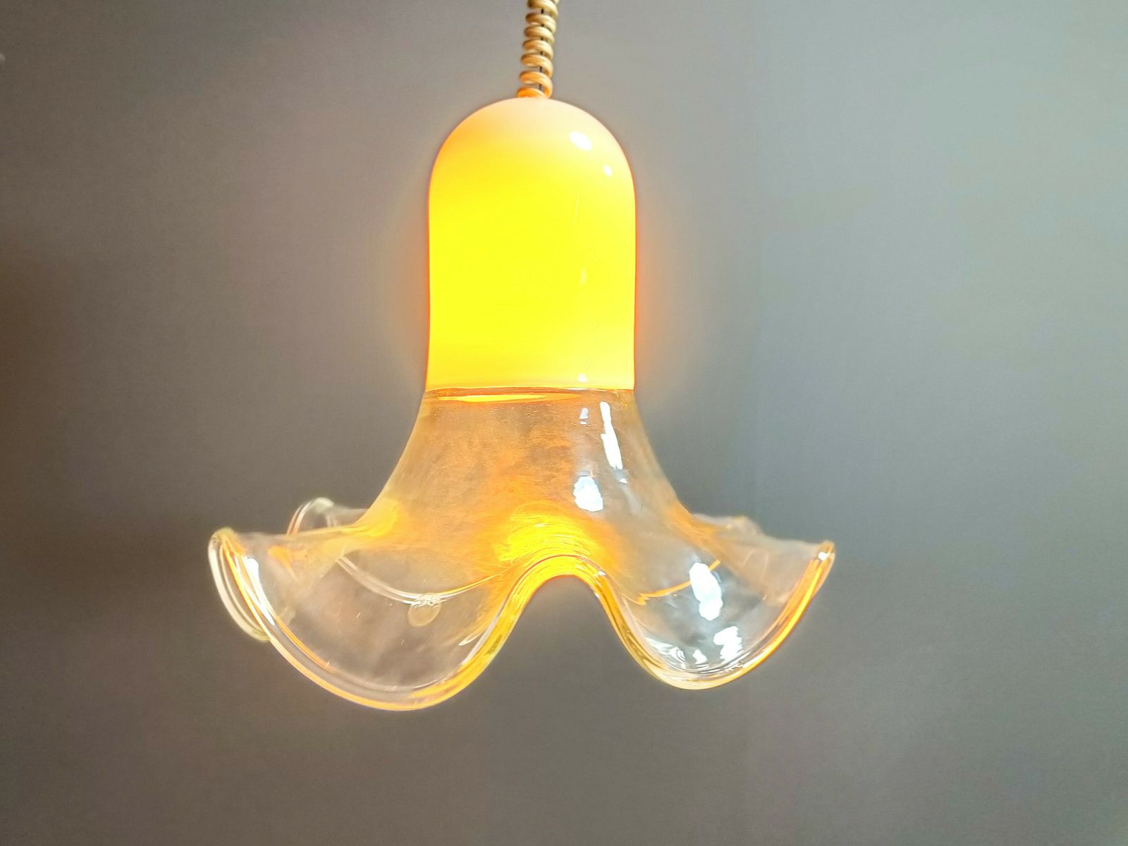 photo vintage Murano Pendant Light By Roberto Pamio & Renato Toso, 1970s For Leucos
