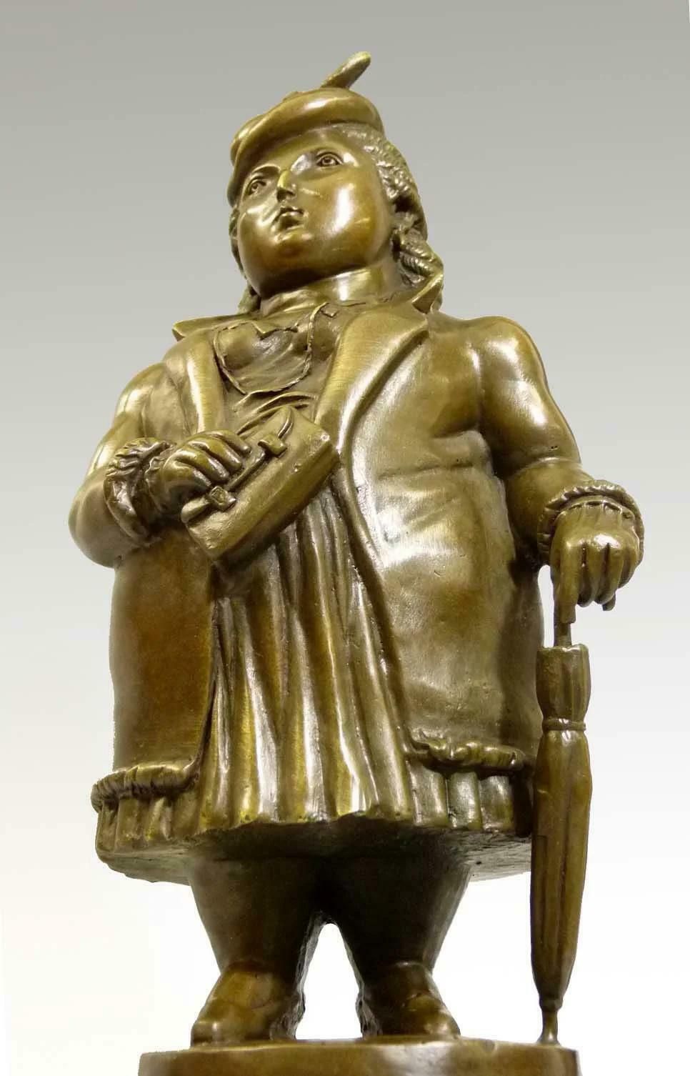 Sculpture In Patinated Bronze After Fernando Botero, 21st Century. photo Art