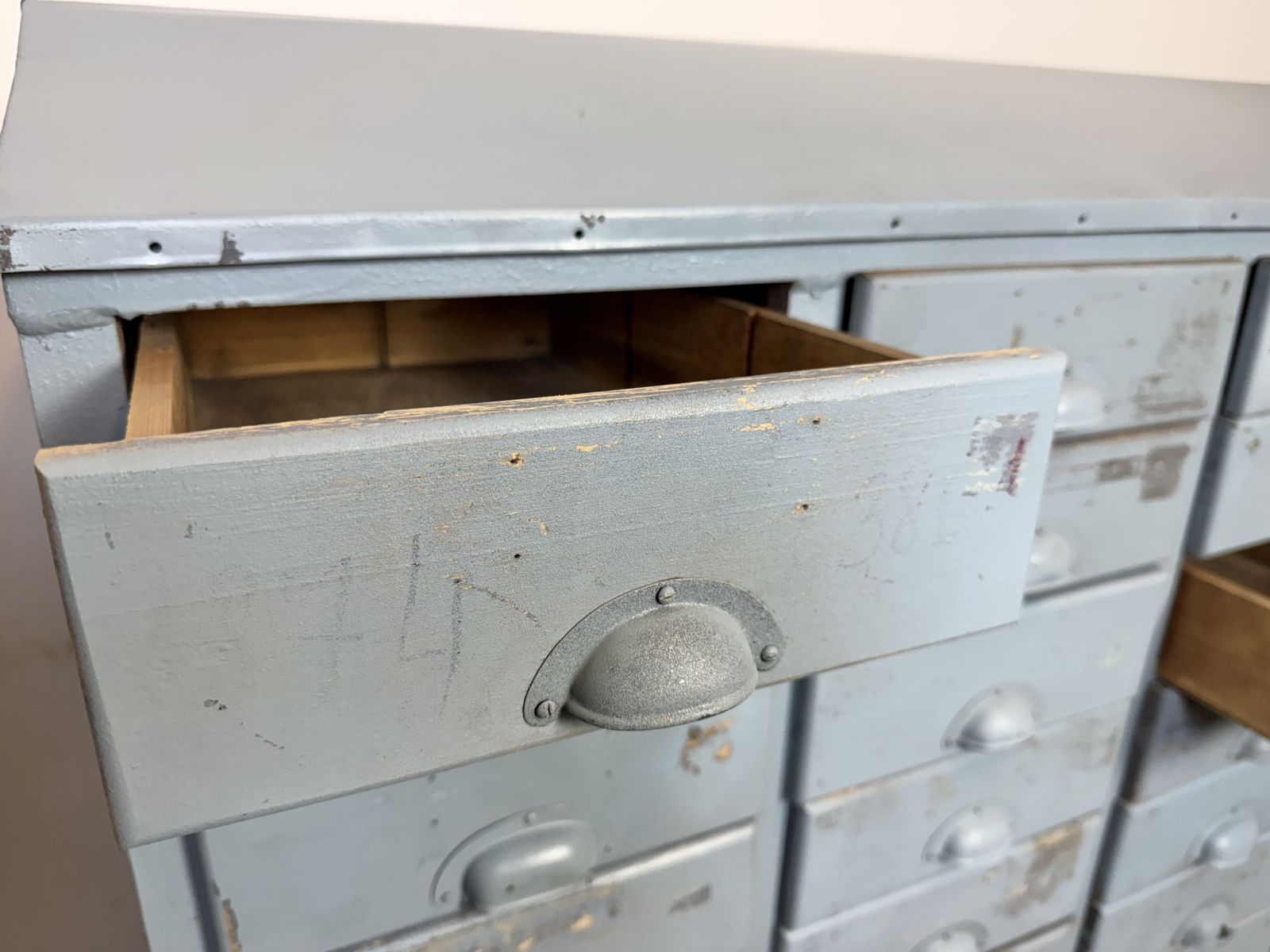 photo for sale Grey Industrial Chest Of Drawers, 1960s, 2x