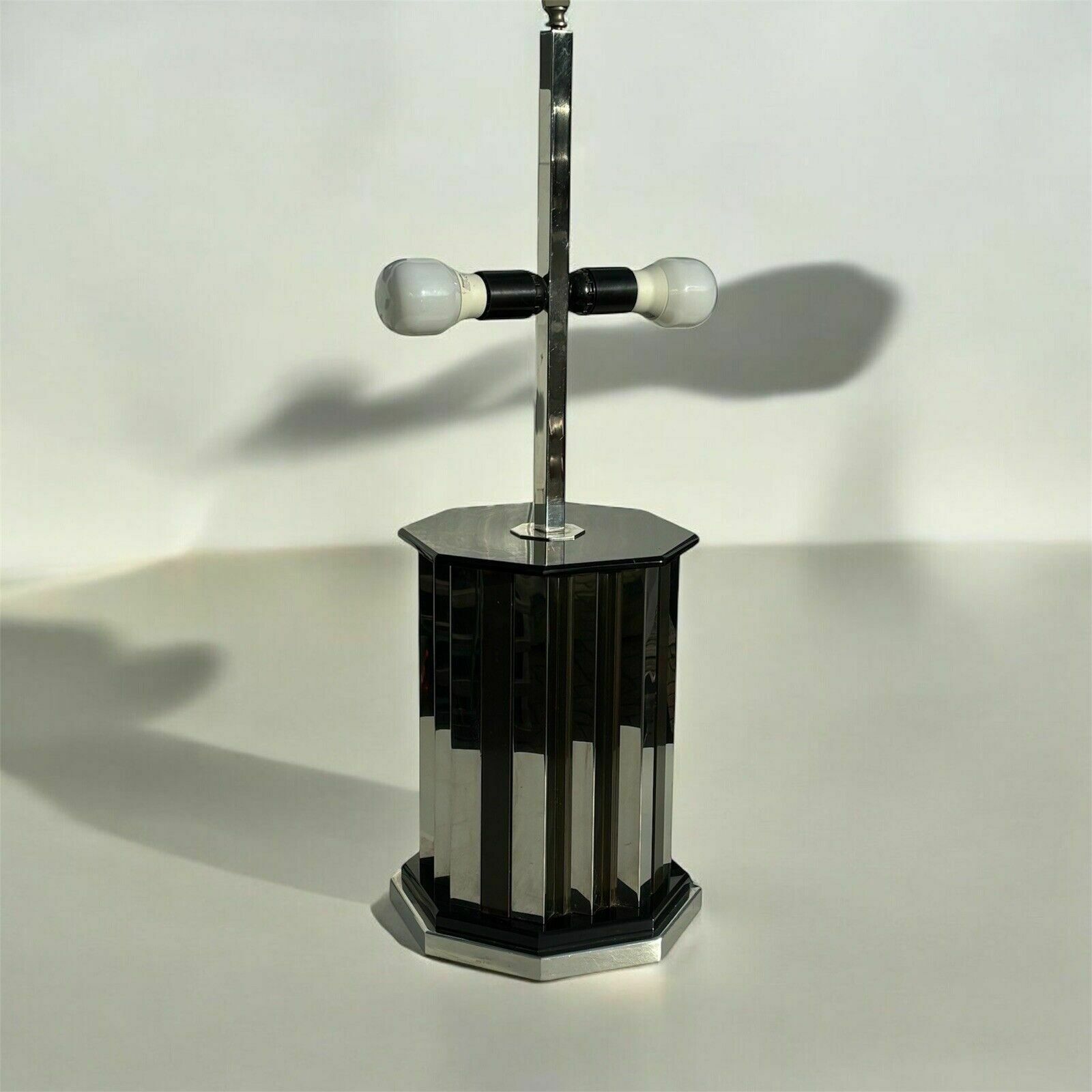 Lighting Mid Century Italian Chrome Lamp By Romeo Rega, 1970's photo