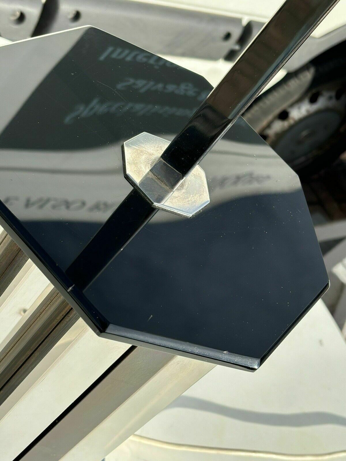 photo buy Mid Century Italian Chrome Lamp By Romeo Rega, 1970's