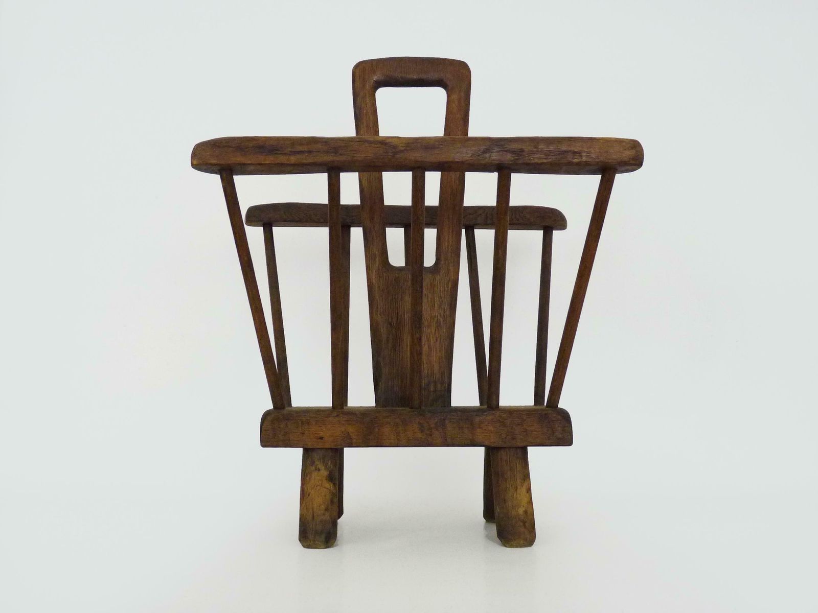 Brutalist Wooden Magazine Rack From The 1950s photo Home Decor