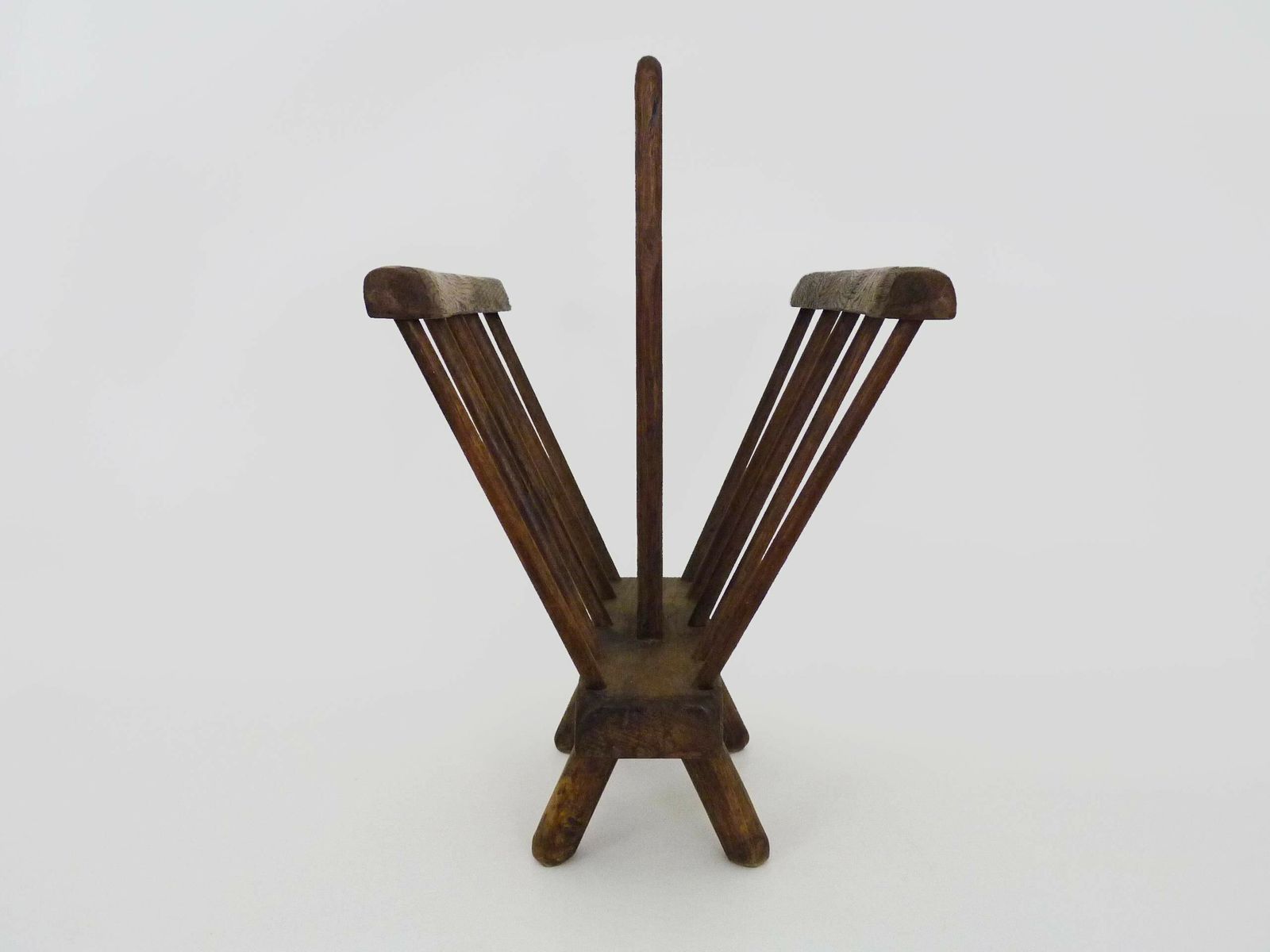 Brutalist Wooden Magazine Rack From The 1950s photo 167.0