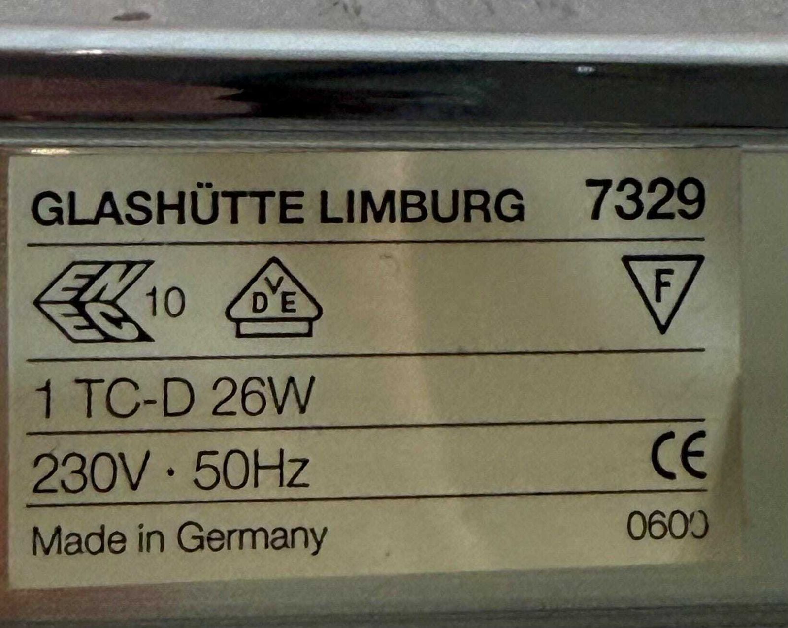 Glashütte Limburg   Wall Sconce (Available As Set)   Contemporary   Dutch Design   Opaline Glass Lamp On Chrome Base photo vintage