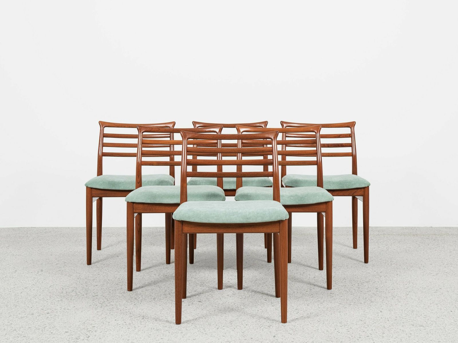 Midcentury Danish Set Of 6 Dining Chairs In Teak By Erling Torvits For Sorø Stolefabrik 1960s