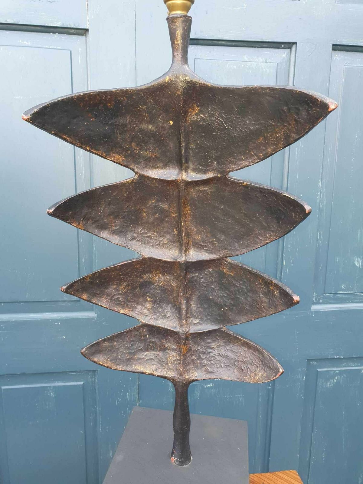 photo furniture Pair Of Porta Romana "Giacometti Leaf Lamps"
