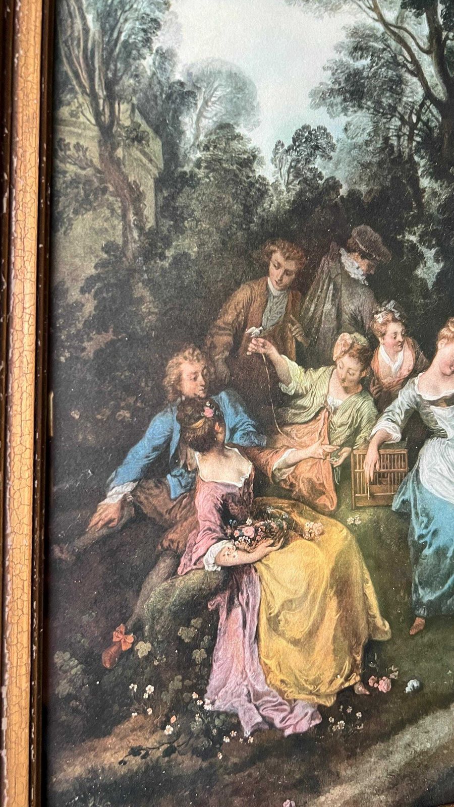 Early 1900’s Lithograph Picture Of French Artist Nicolas Lancret Painting photo buy