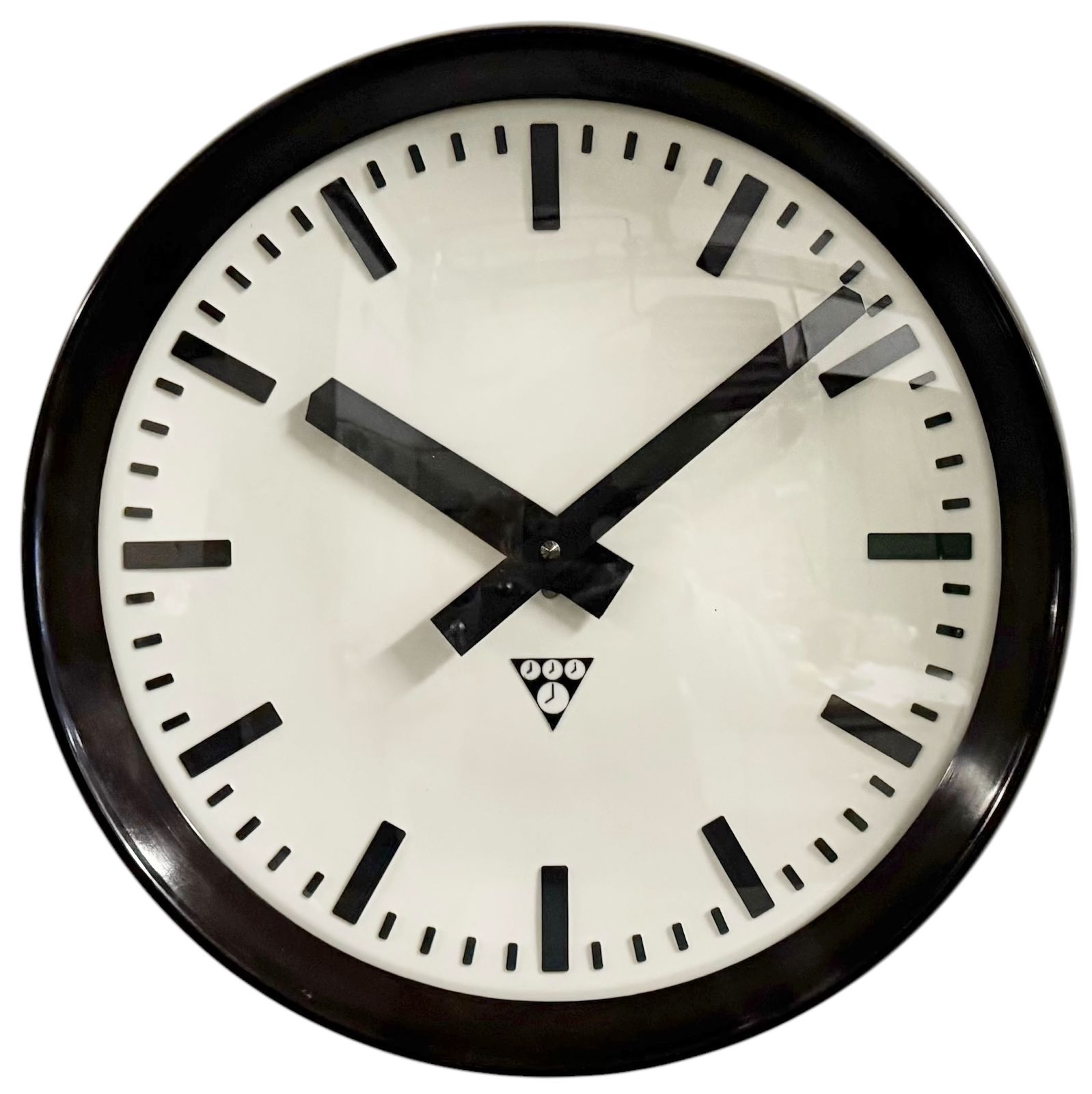 Industrial Bakelite Factory Wall Clock From Pragotron, 1960s, 9x