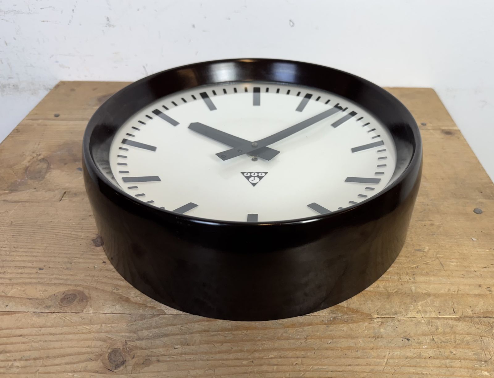 Industrial Bakelite Factory Wall Clock From Pragotron, 1960s, 9x photo furniture