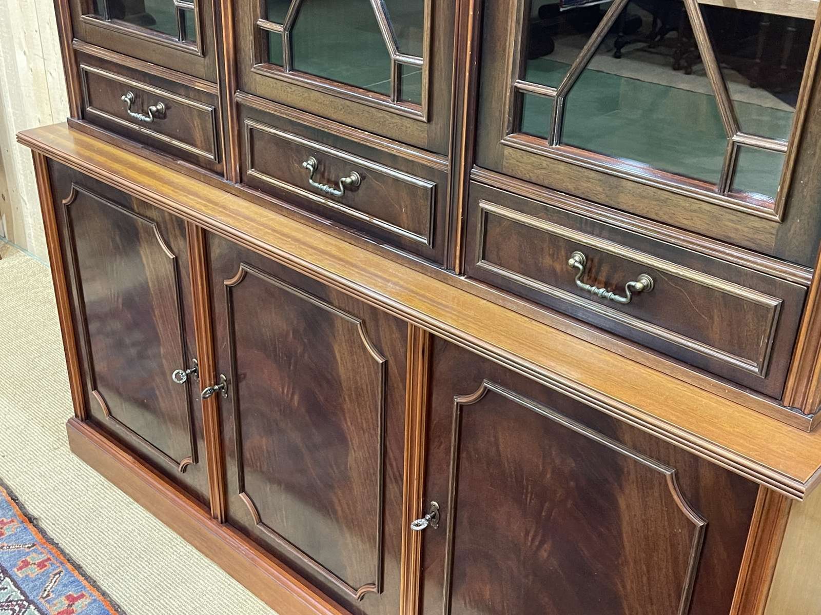 photo furniture English Bookcase 2 Bodies In Mahogany, Work From The 1970s