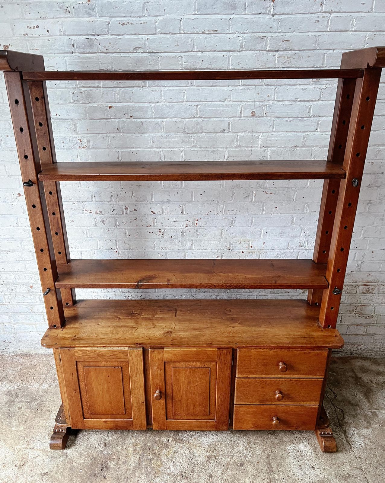 photo vinterior Antique Solid Oak Kitchen Shelving Unit